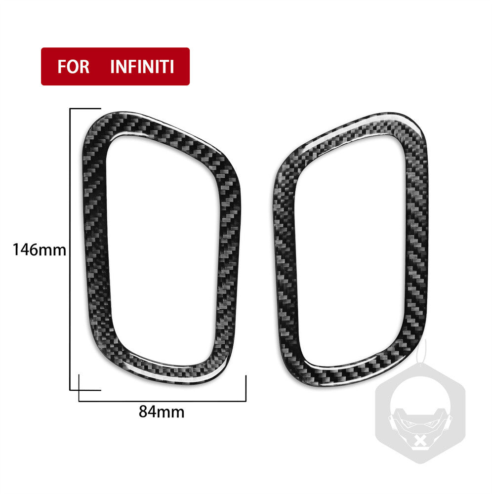 for Infiniti G37 2-Door 2010-2013 Carbon Fiber Interior Door Handle Ring Cover¡Á2