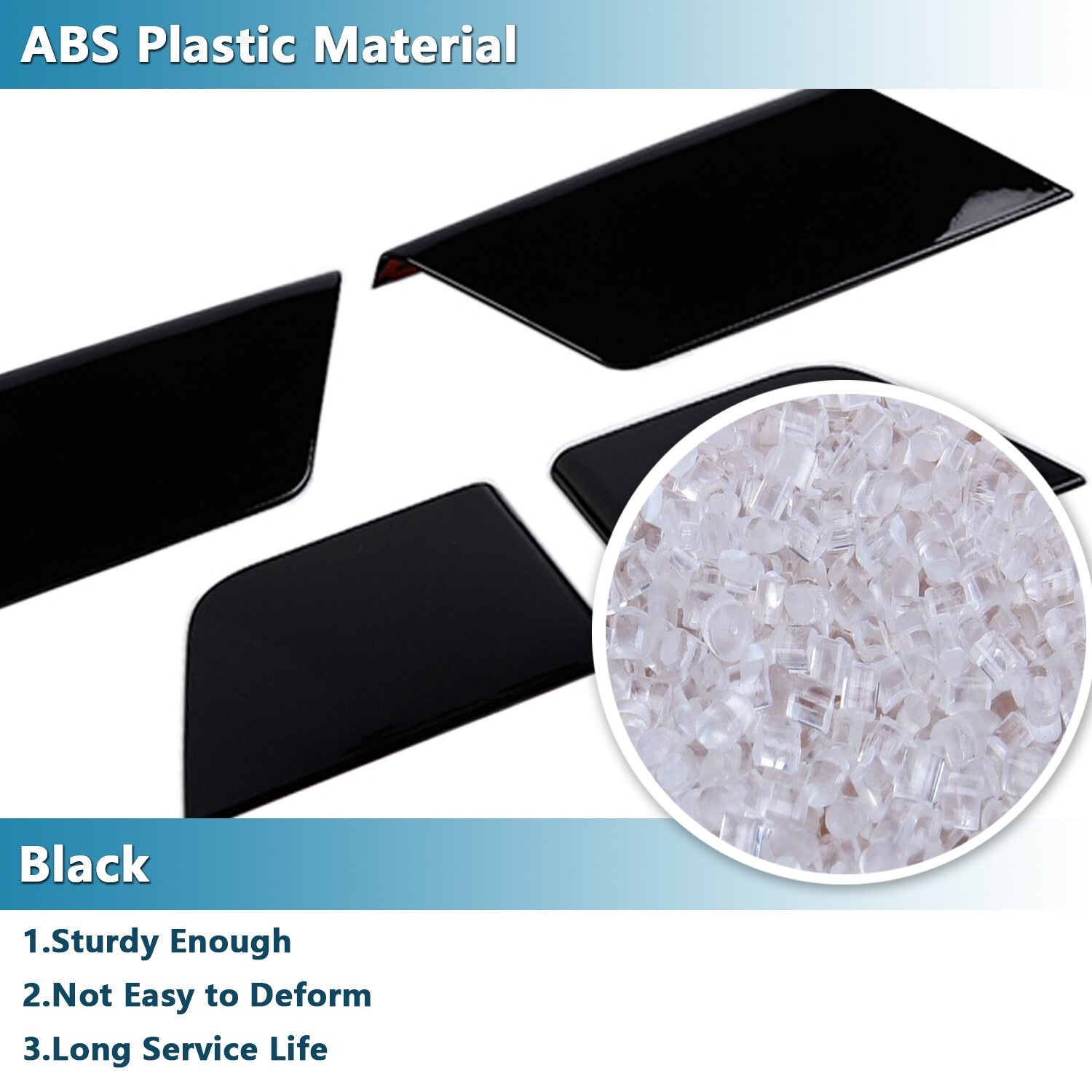 4PCS Black Front Rear Inner Door Panel Cover Trim for Ford F150 2021 2022 2023