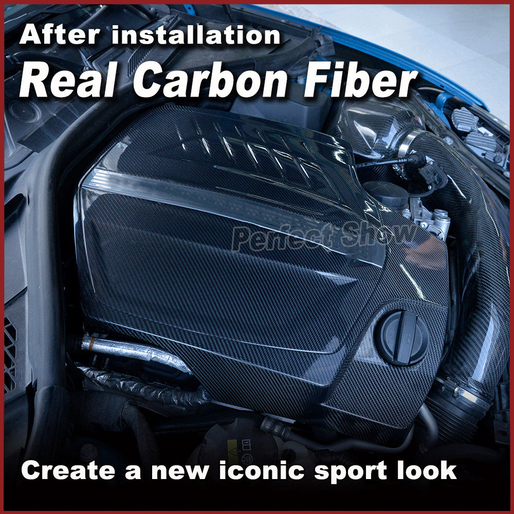 REAL CARBON Engine Cover Bonnets Fit for BMW 2 Series F87 M2 Base Coupe 2016-20