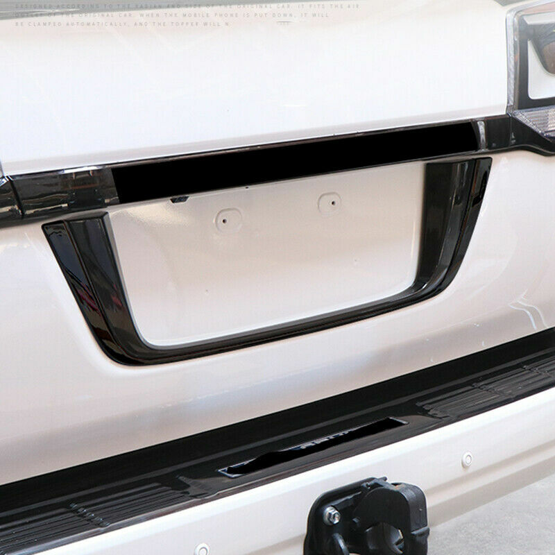for Land Cruiser LC/FJ200 2008-2021 Rear License Plate Cover Frame Glossy Black