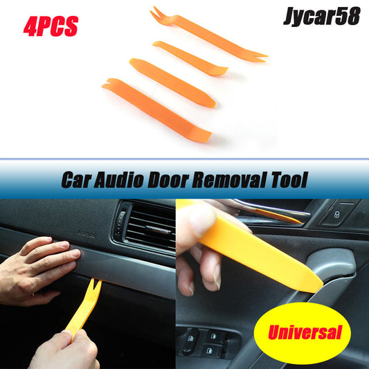4PCS Radio Stereo Door Clip Trim Dash Panel Install Removal Pry Tool Plastic KIt