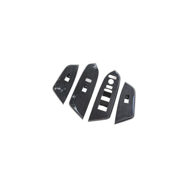 Glass Window Lifting Lock Panel Trim for Honda CRV CR-V 2017-2022 Carbon Fiber