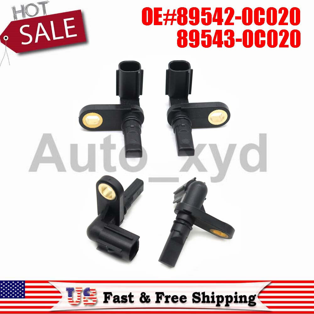 4-piece ABS wheel speed sensor set (front and rear) 89542/43-0C020 for Toyota Sequin Tundra