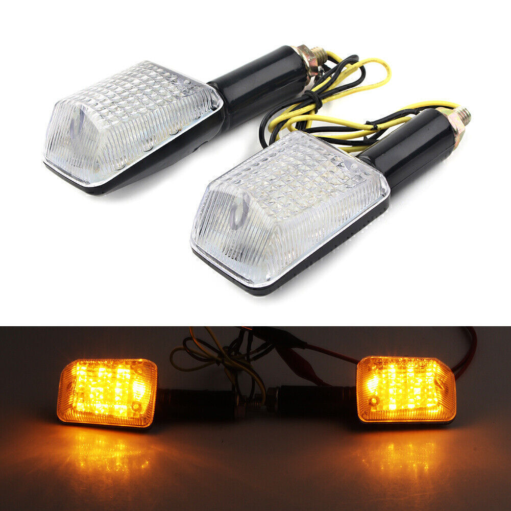 2¡Á 8mm Amber Bulb 12V LED Turn Signal Indicator Light Universal Fit Motorcycle Q
