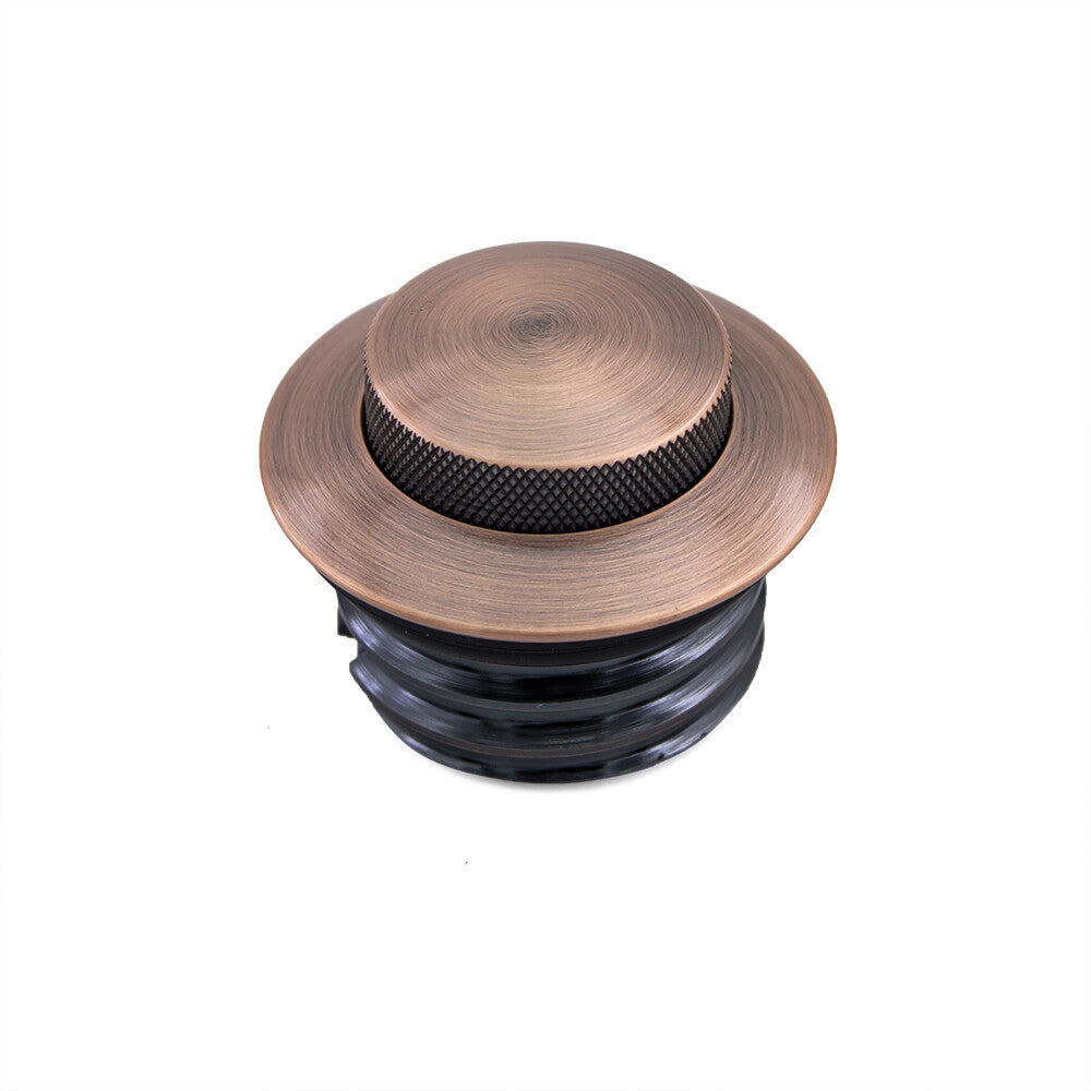 Copper Flush Pop Up Reservoir Vented Fuel Tank Gas Cap for Harley Dyna 1982-2010 Q