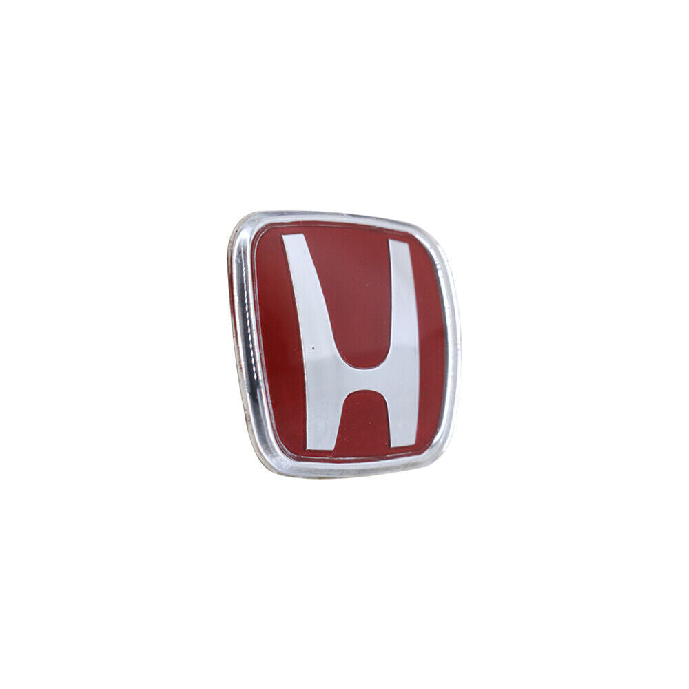 J'S RED H CHROME STEERING WHEEL EMBLEM badge for ACCORD for CIVIC FIT CRZ CR-V