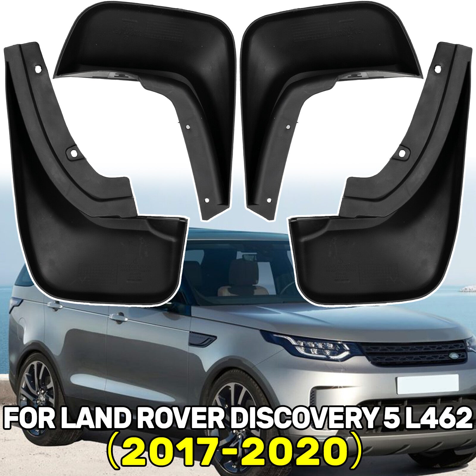 4X for LAND ROVER DISCOVERY 5 L462 2017+ FRONT & REAR MUDFLAP SET MUD FLAPS KIT Q