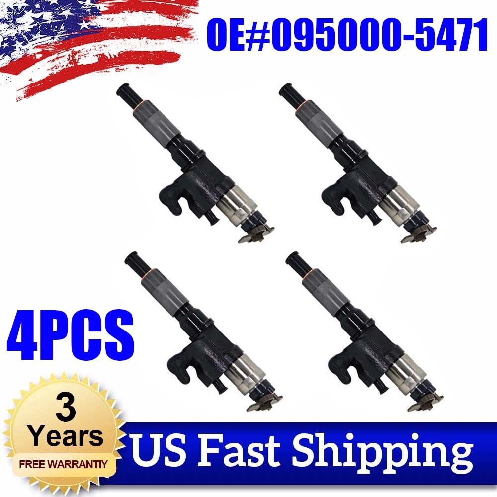 4x New Fuel Injector 095000-5471 for Isuzu NPR NPR-HD 4HK1 Diesel 2001-2007 03