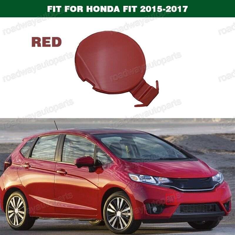 Red Front Bumper Tow Eye Bracket Hook Cover Cap Fit for Honda 2015-2016 2017 1X Q