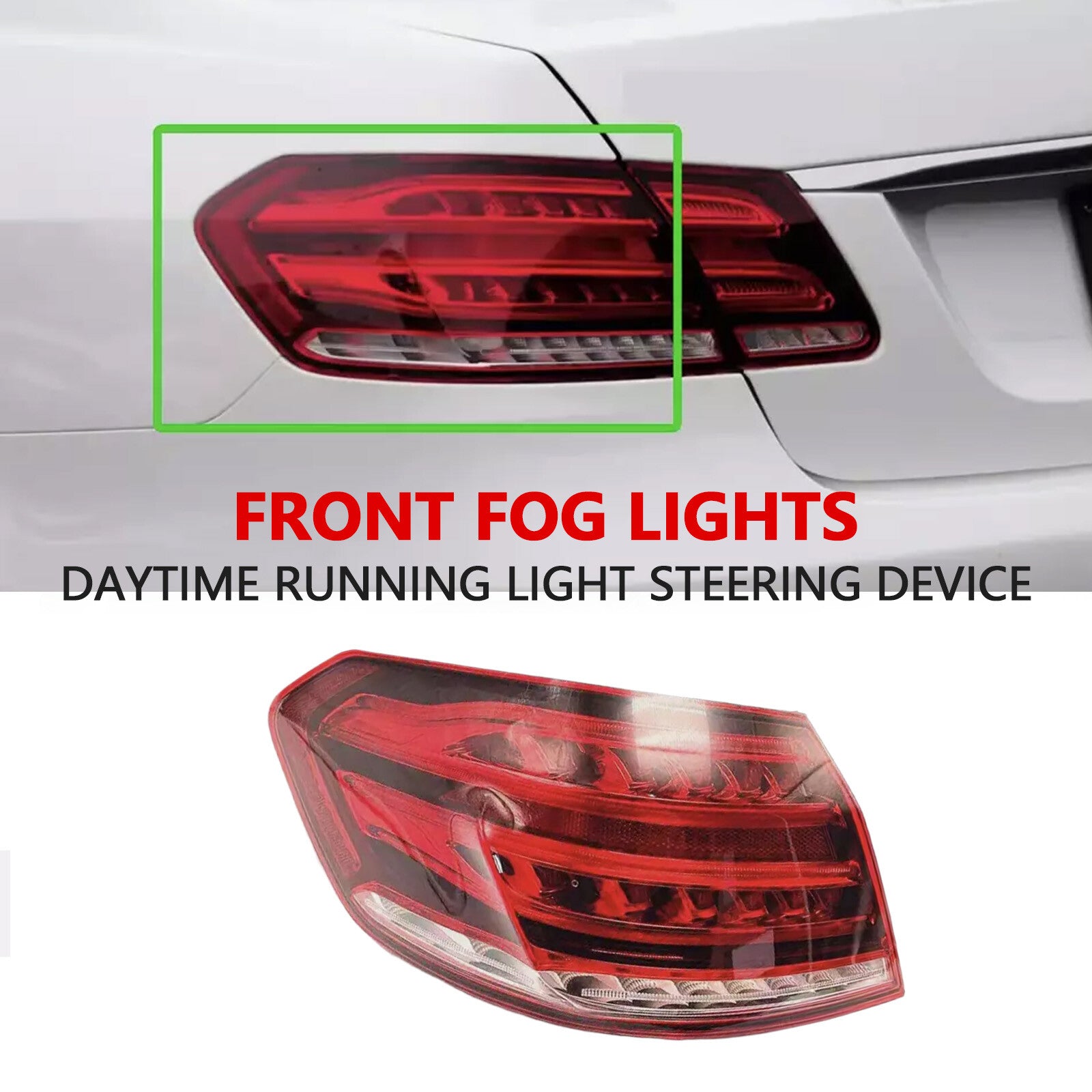 LED taillights on the left-hand drive 4-door sedan for the for Mercedes-Benz E-Class W212 2014
