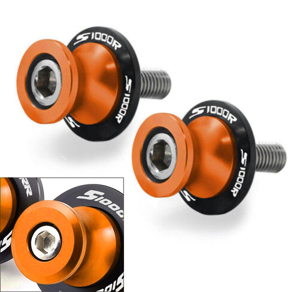 for BMW S1000R S1000RR 14-18 M8 Orange Swingarm Spools Coil Slider Stand Screws