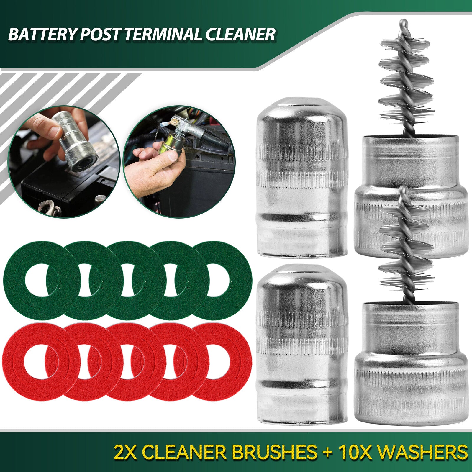 Car Wash Cleaning Battery Wire Brush Post Terminal Cable Cleaner Dirt Brushes AU Q