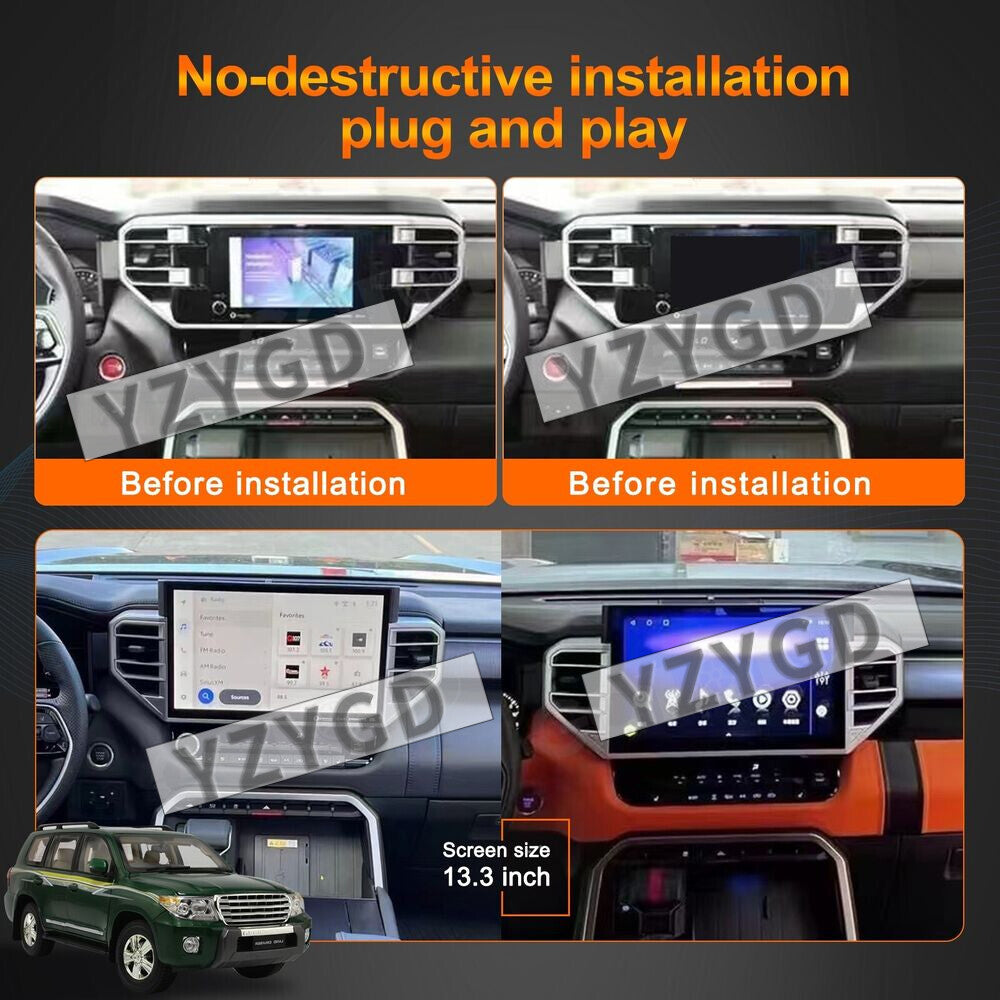 13.3for Toyota Tundra /Sequoia 2022 2023 Android Car Radio 2Din Receiver Screen