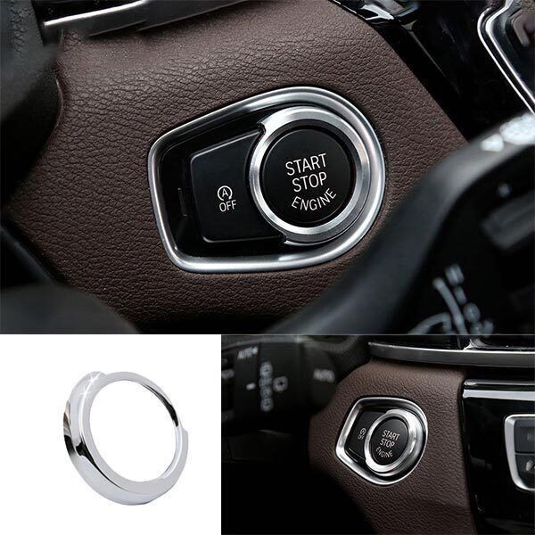 for BMW 3 4 Series GT 2013-2019 ABS Silver Cover Ring One-Button Start Switch