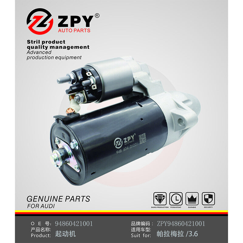 ZPY for Porsche for Panamera 970 CGEA CXRA CWDA CWCA 3.0T/3.6L/4.8L Starter Motor