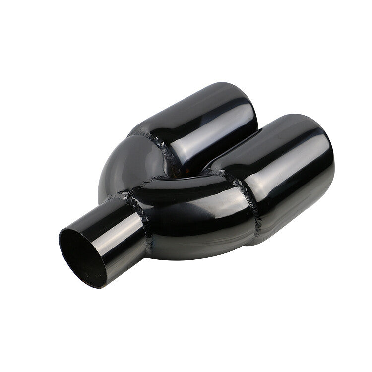 2.5'' ID 3.5'' OD Dual Exhaust Tip Double Wall Exhaust Pipe Tips Glossy Black