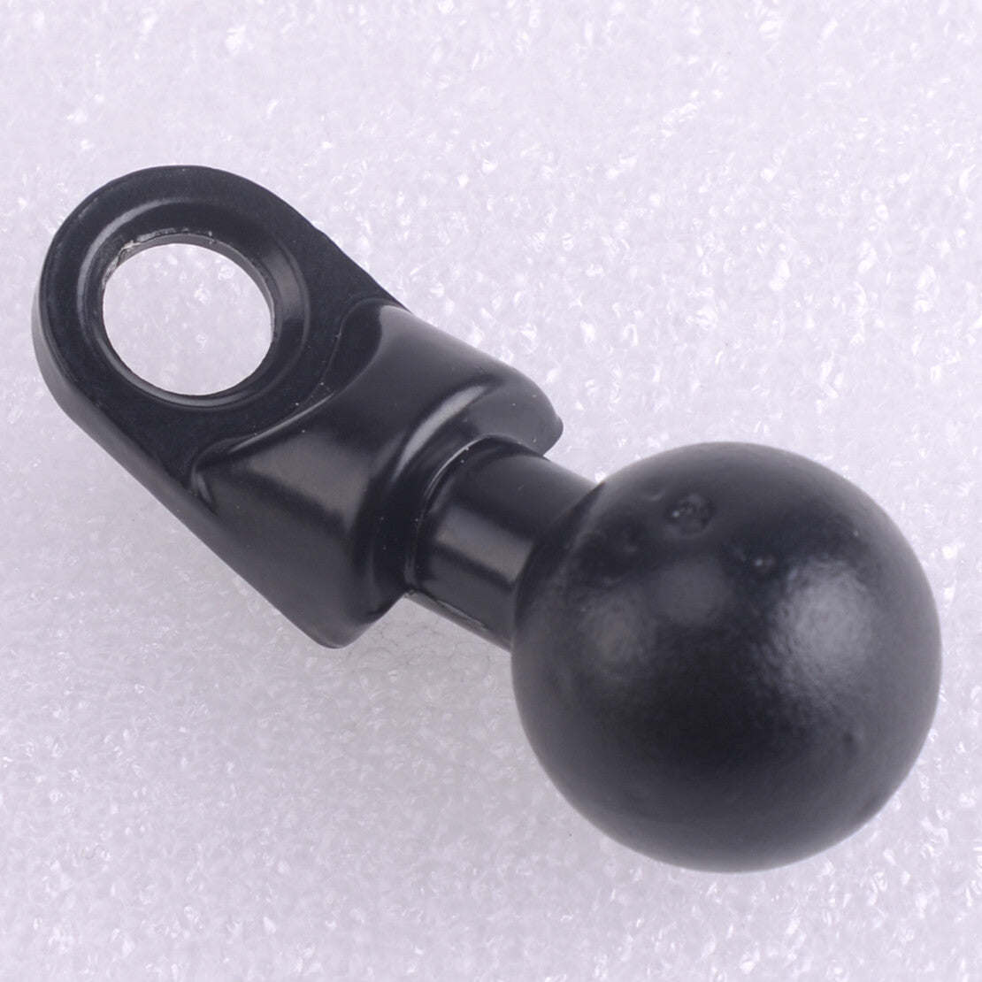 Black Motorcycle Phone GPS Holder Mounts Base with Hole and 1 inch Ball 60x35mm Q