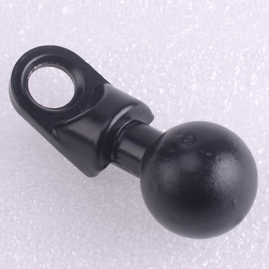 Black Motorcycle Phone GPS Holder Mounts Base with Hole and 1 inch Ball 60x35mm Q