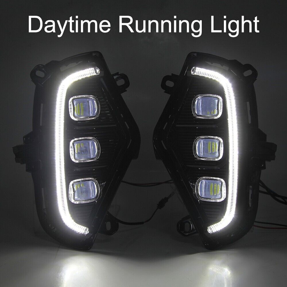 Fit for Toyota RAV4 DRL 2019-2023 Swicthback Turn Signal LED Bumper Lights Lamps Q