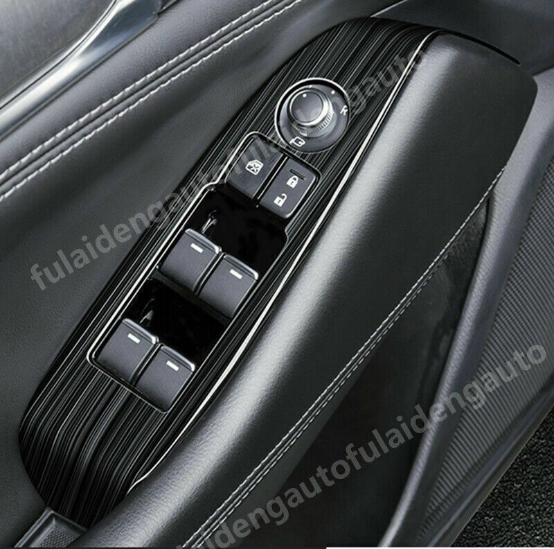 For Eclipse Cross 2019-2022 Carbon Inner Front Door Handle Cover Trim v
