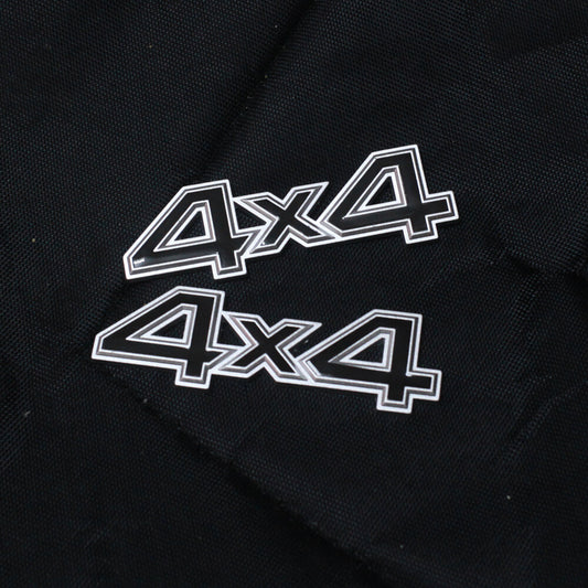2x Silver Matte Black 4x4 Metal Emblem Decal Sticker Badge Car Motors Diesel SUV