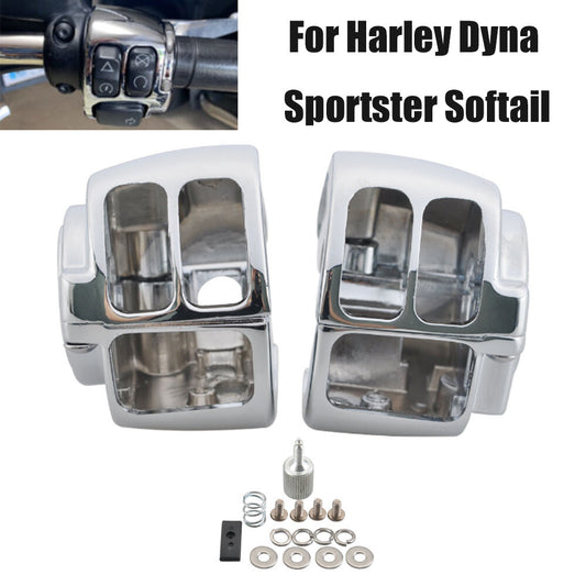 Chrome switch housing protective sleeve kit for Harley Softail Sportster Touring 2014 - 2023 - n