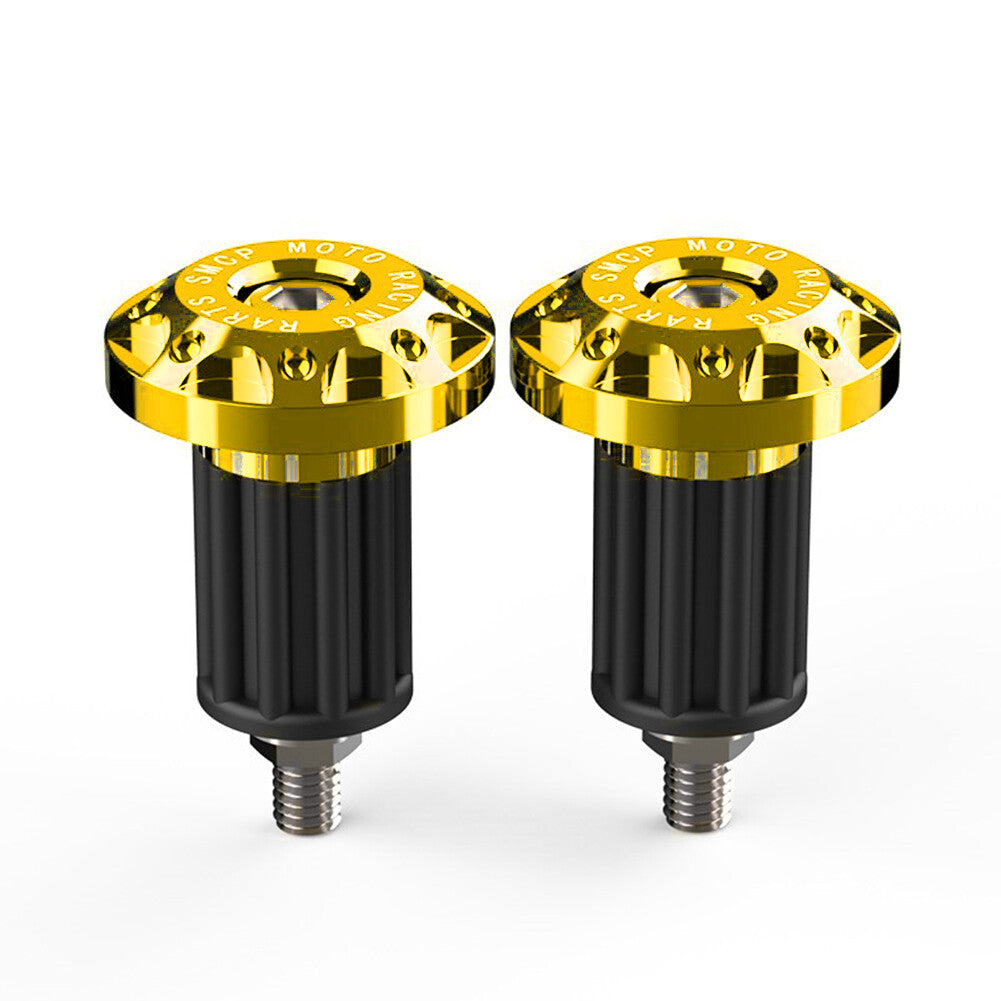 7/8'' Motorcycle Dirt Bike Handlebar Grips Handle Bar End Cap Plugs Slider Gold Q