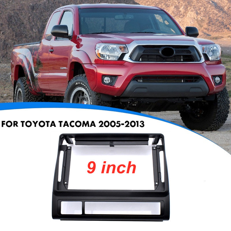 2 DIN 9-inch trim pieces for 05-13 Tacoma dashboard stereo radio fascism panel frame trim - n