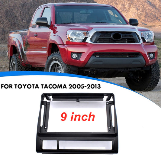 2 DIN 9-inch trim pieces for 05-13 Tacoma dashboard stereo radio fascism panel frame trim - n