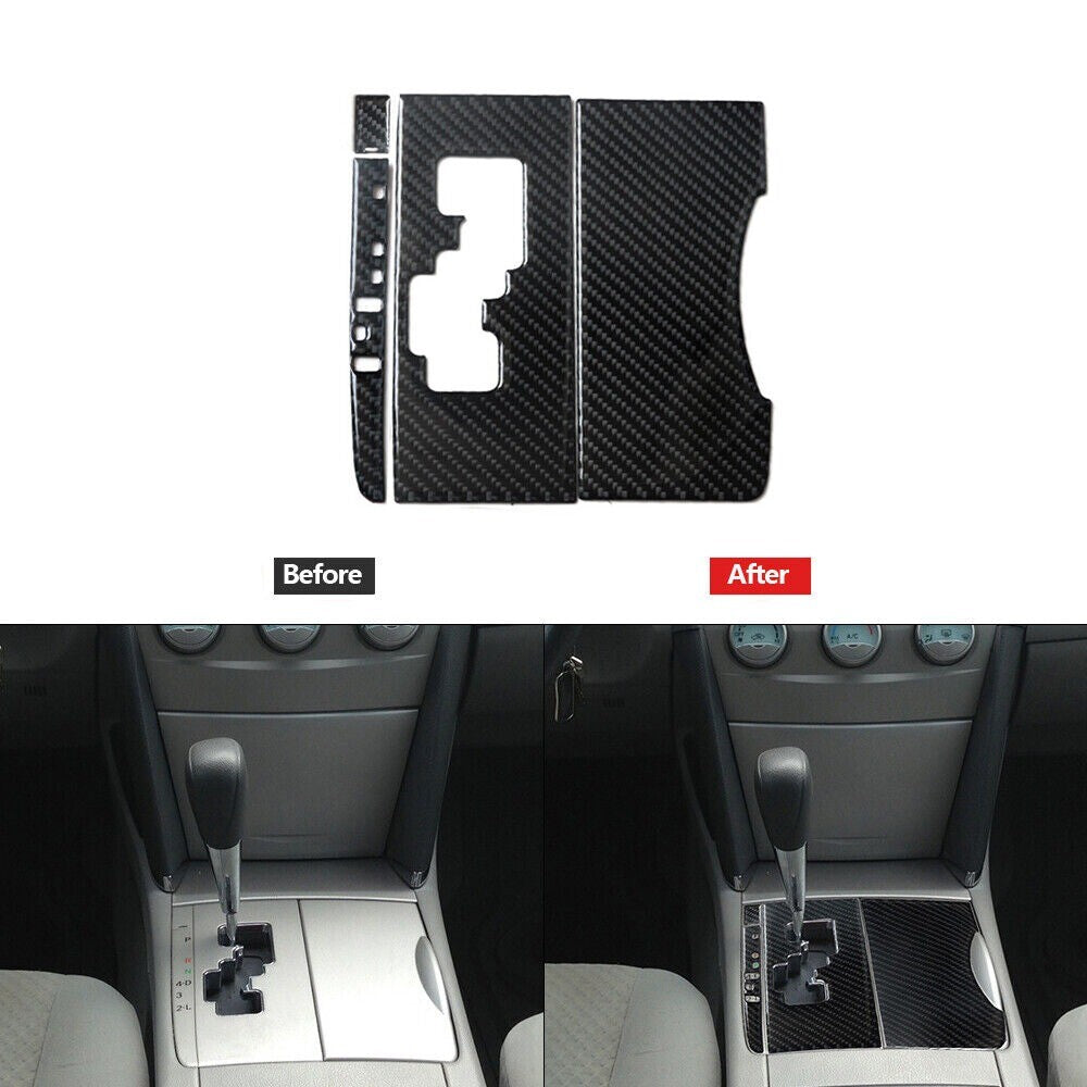 4Pcs Carbon Fiber Gear Shift Panel Cover Trim Type-A for Camry 2007-2011 n