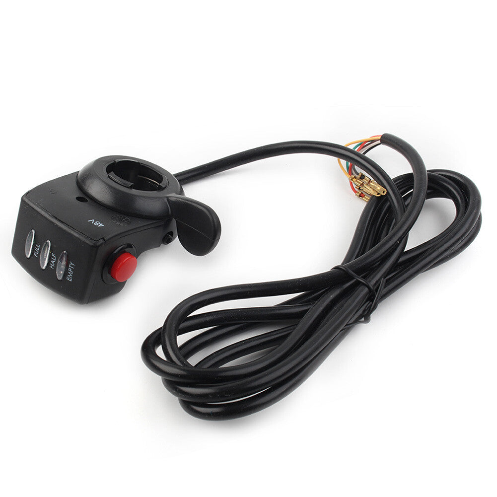 48V For E-bike Electric Bike Speed Control LED Twist Thumb Throttle Assembly Q