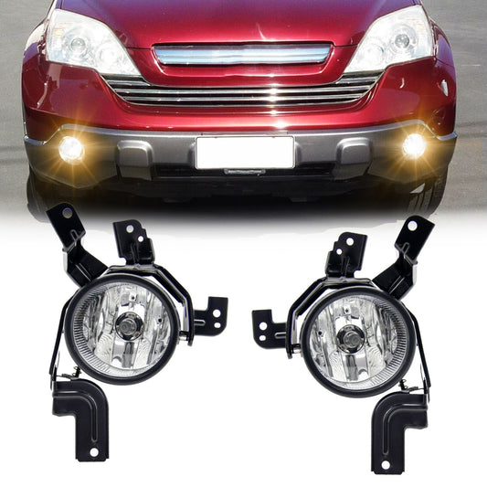 Fog Light Assembly Fits 2007 2008 2009 for Honda CRV Switch and Wiring Kit Clear - v