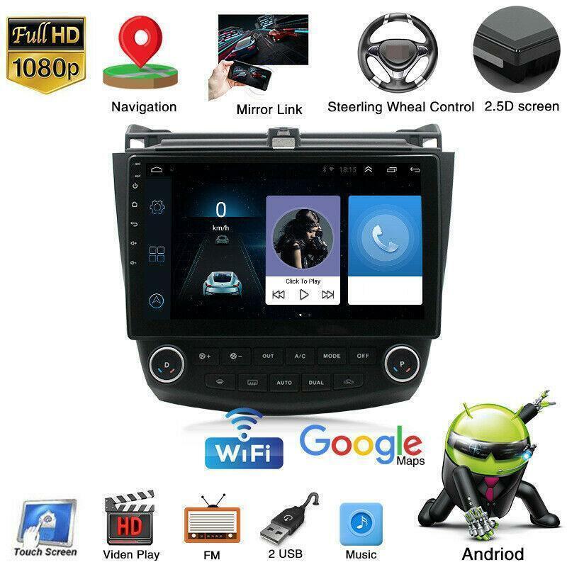 10.1 Android 9.1 Quad-Core Car Stereo Radio GPS Nav for Honda Accord 2003-2007