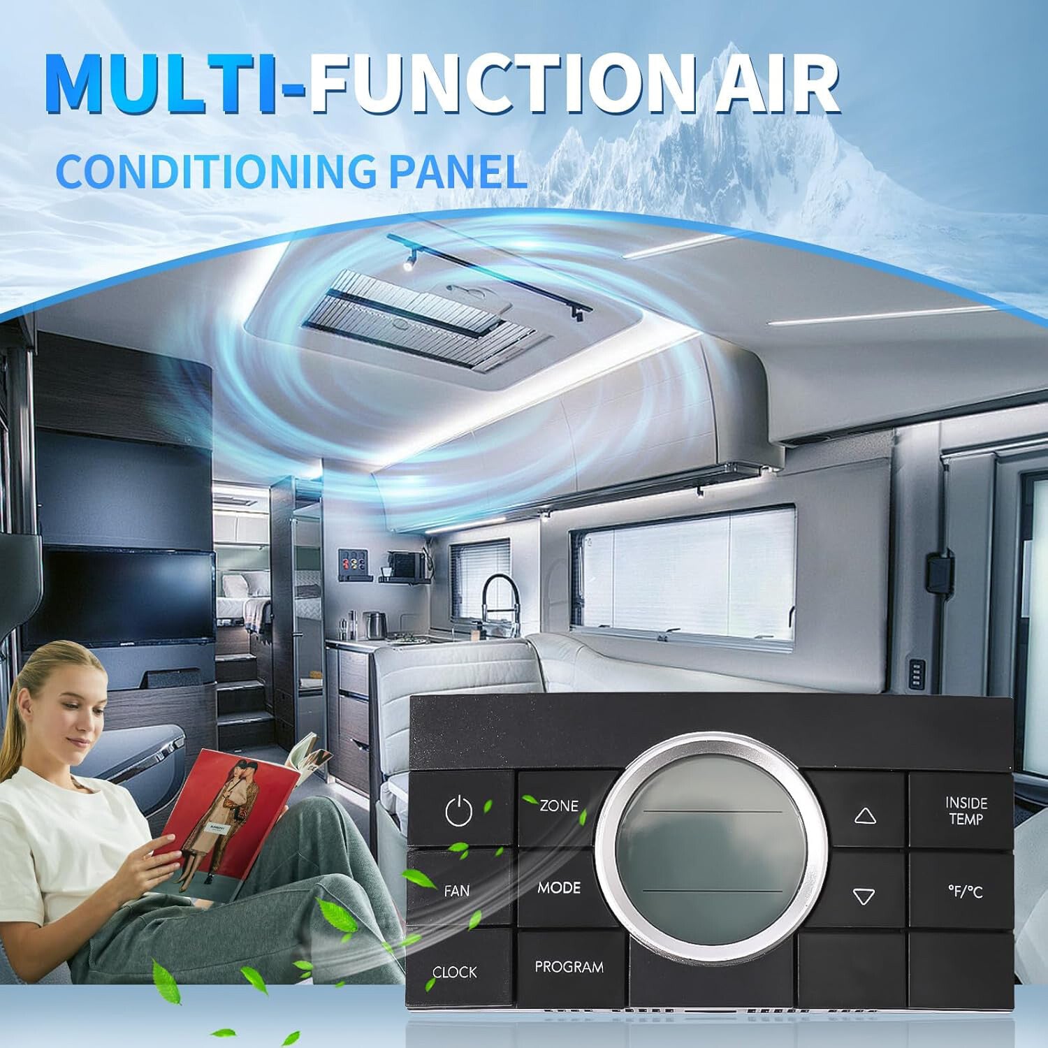 3314082.000 RV Multi-Zone Comfort Control Center II Thermostat Black 10-Button Q