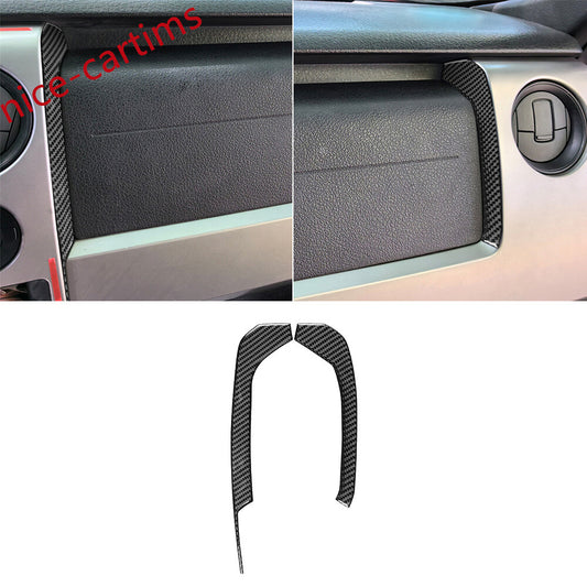 Carbon Fiber Center Air Vent Outlet Side Panel Cover Fit for Ford F150 2009-2014