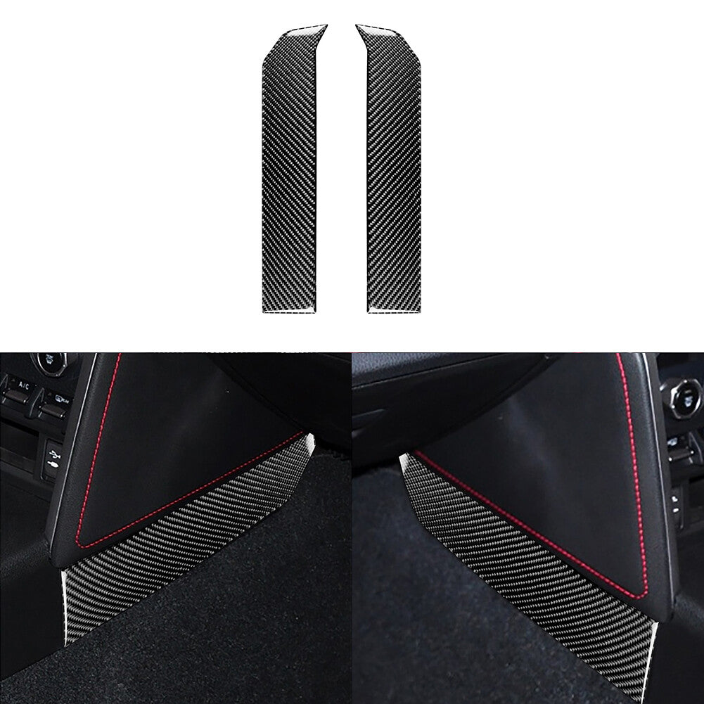 2X Carbon Fiber Front Headlight Eyebrows Cover Trim For 718 2016-2022 v