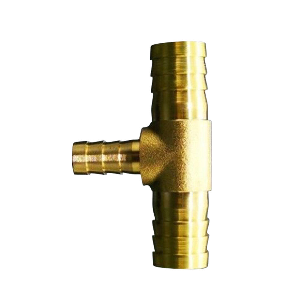 1xTee 3-Way Hose Barb Brass Fitting Fuel Connector 5/8 3/8 5/8 16mm-10mm-16mm Q