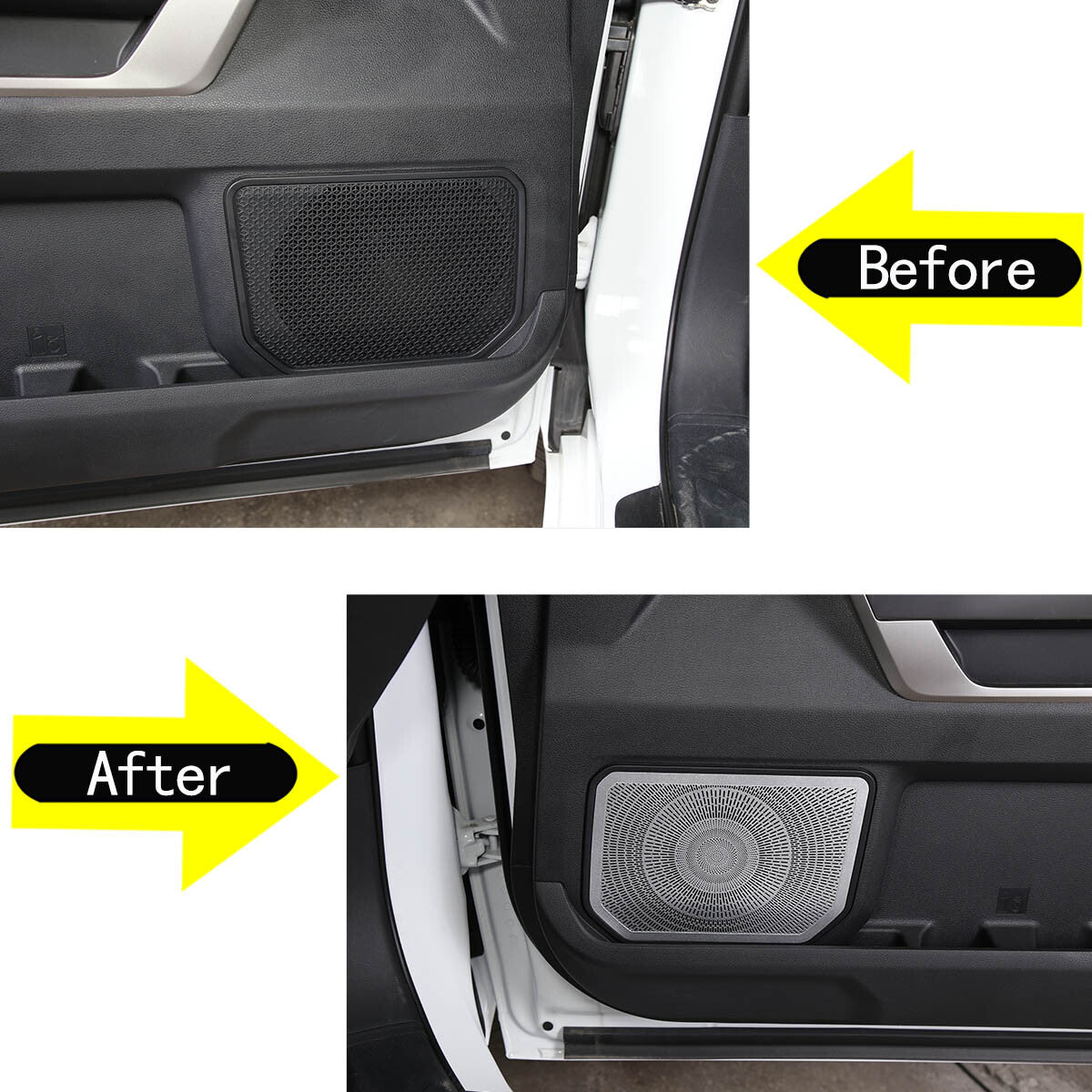 10-Piece Silver Steel Interior Speaker Audio Cover Trim for Tendera 2022-2023 n