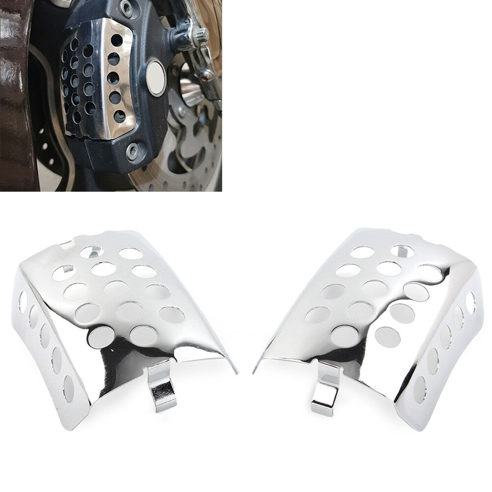 Silver Caliper Screen Insert Guard Cover Fit for Harley CVO Road Electra Glide Q