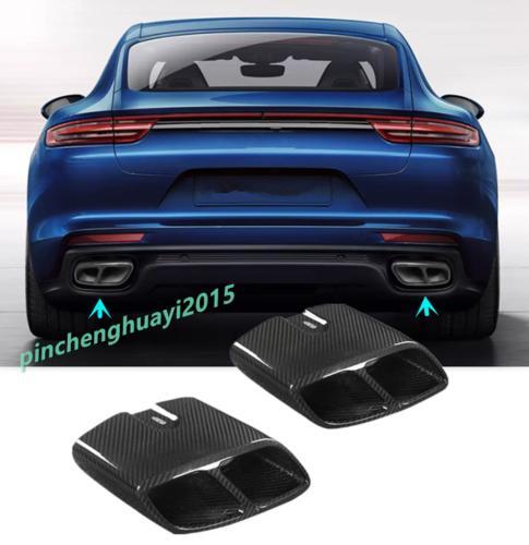 True carbon fiber tailpipe muffler throat for Porsche for Panamera 2017-23