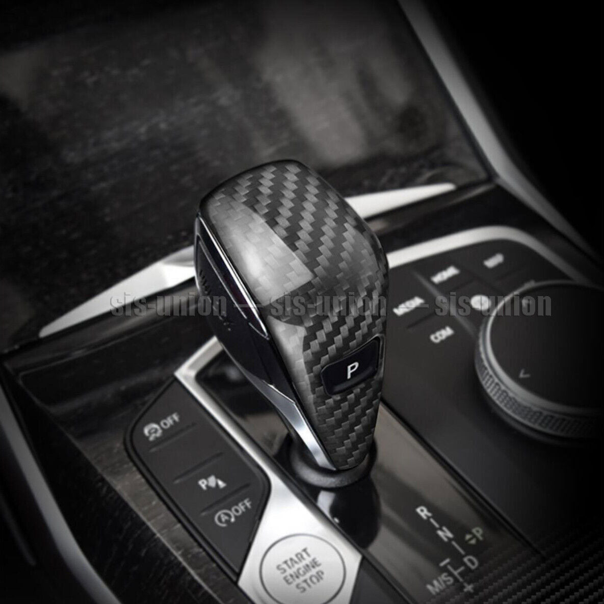 Real Carbon Fiber Gear Shift Knob Trim Cover For G20 G22 X3 X4 2019-2023 n