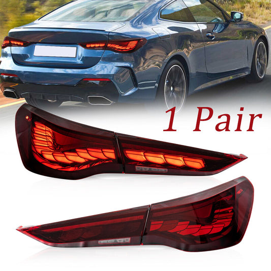For 2020-24 for BMW 4 Series G22 G23 G26 W/Animiation VLAND Red OLED Tail Lights