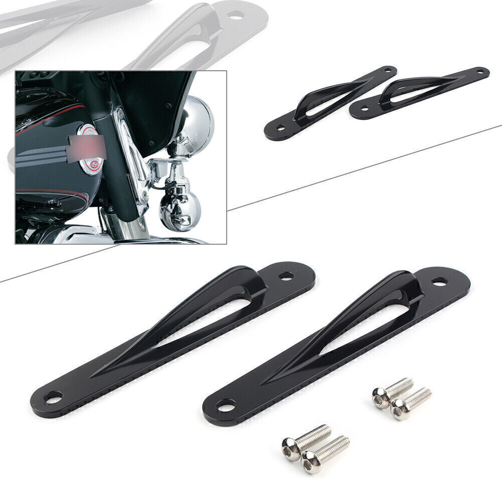 Black Tie-Down Brackets Teardrop Fit for Harley Touring Ultra Limited FLHTK Q