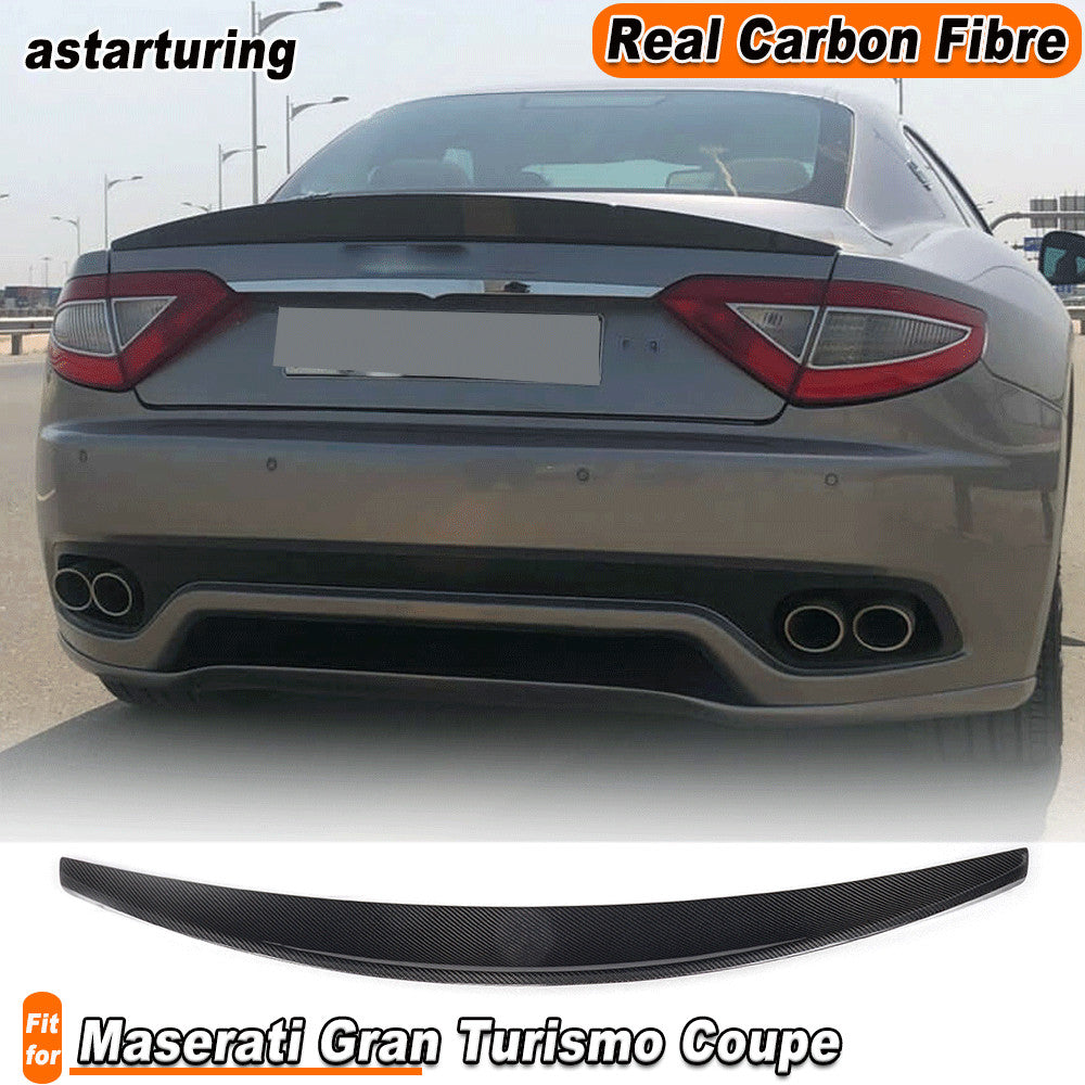 Fit for Maserati GT Gran Turismo Coupe REAL Carbon Rear Trunk Spoiler Wing Lip