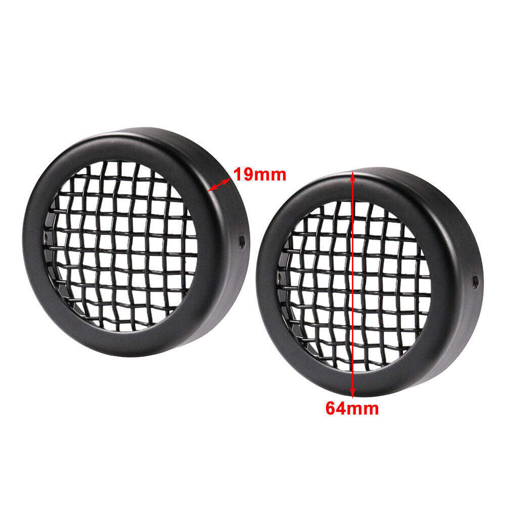 2PCS Black Turn Signal Light Lens Grill Cover for Harley Sportster XL883 XL1200