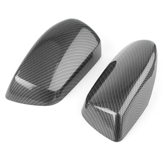 2x Exterior Rear View Side Mirror Cover Trim 2x Fit for BMW E60 2004-2007 Q