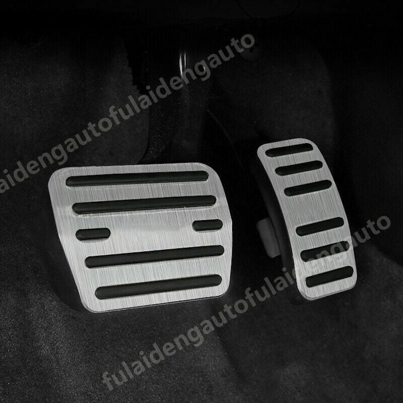 2X for Audi Q3 2019 2020 2021 Silver Car Fuel Brake Foot Rest Pedal Cover Pad