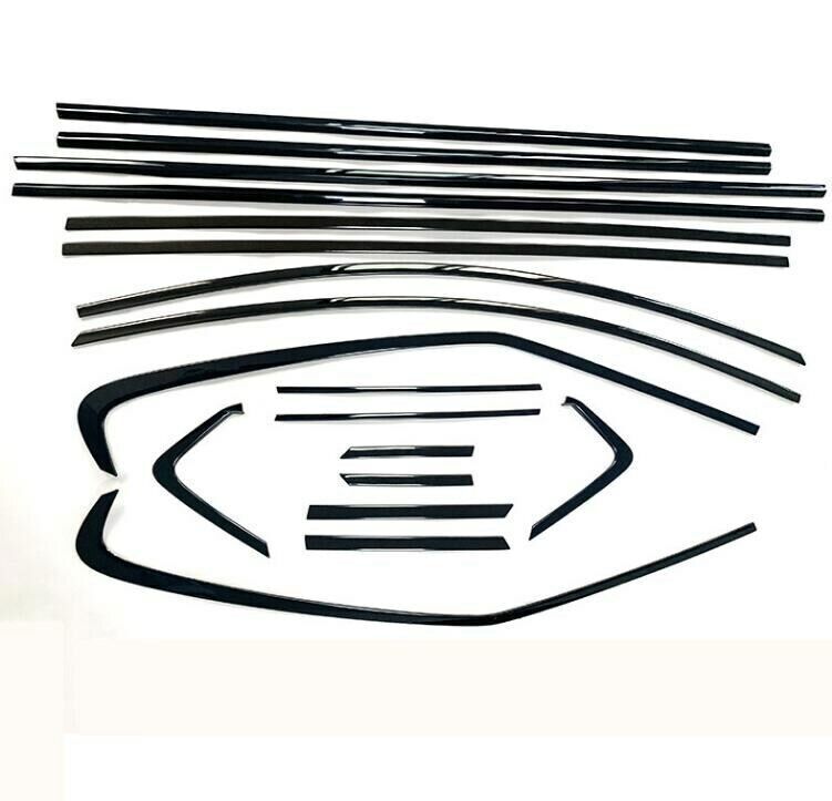 2021-2024 for Sienna Black Titanium Window Frame cover Trim Molding 18P B n