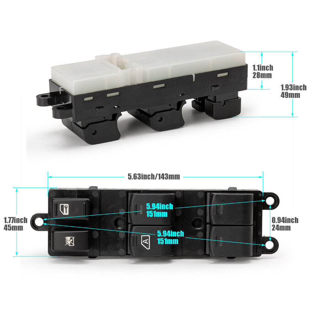 The main power window control switch is applicable to Xterra 2005, 2006-2007 models (901-875-). n