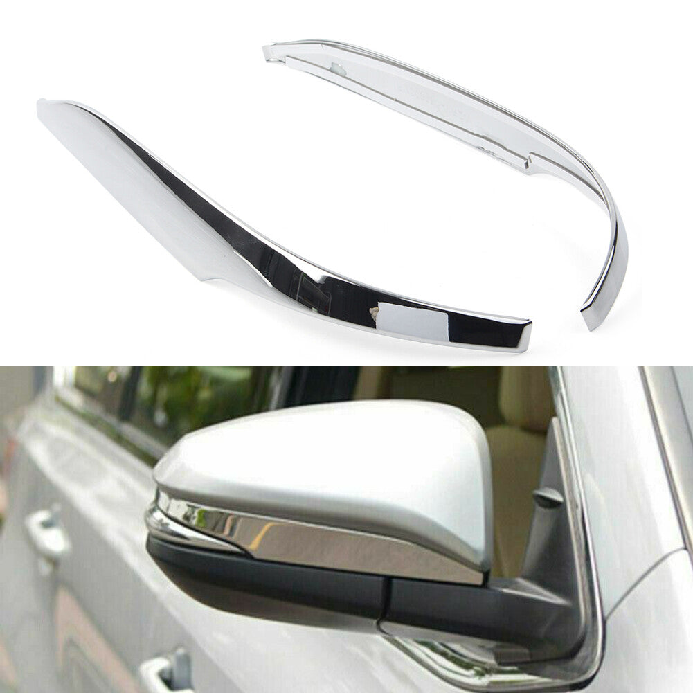 2PCS Chrome Trim Cover Set- Side Rearview Mirror for Toyota Highlander 2014-2019